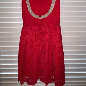 Red City Triangles Formal Dress